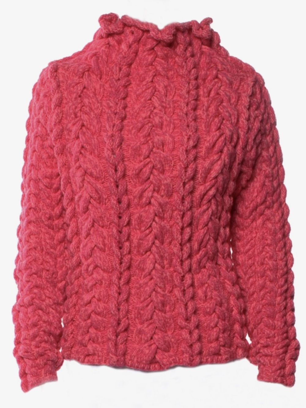 Spencer Vladimir | Cashmere Handknit Cable Mock Neck Sweater, Sz M ♥ Like new!